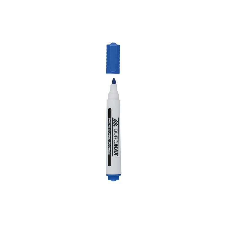 Маркер Buromax для магнітних дошок, синій, 2-4 мм, спиртова основа (BM.8800-02) - фото 1