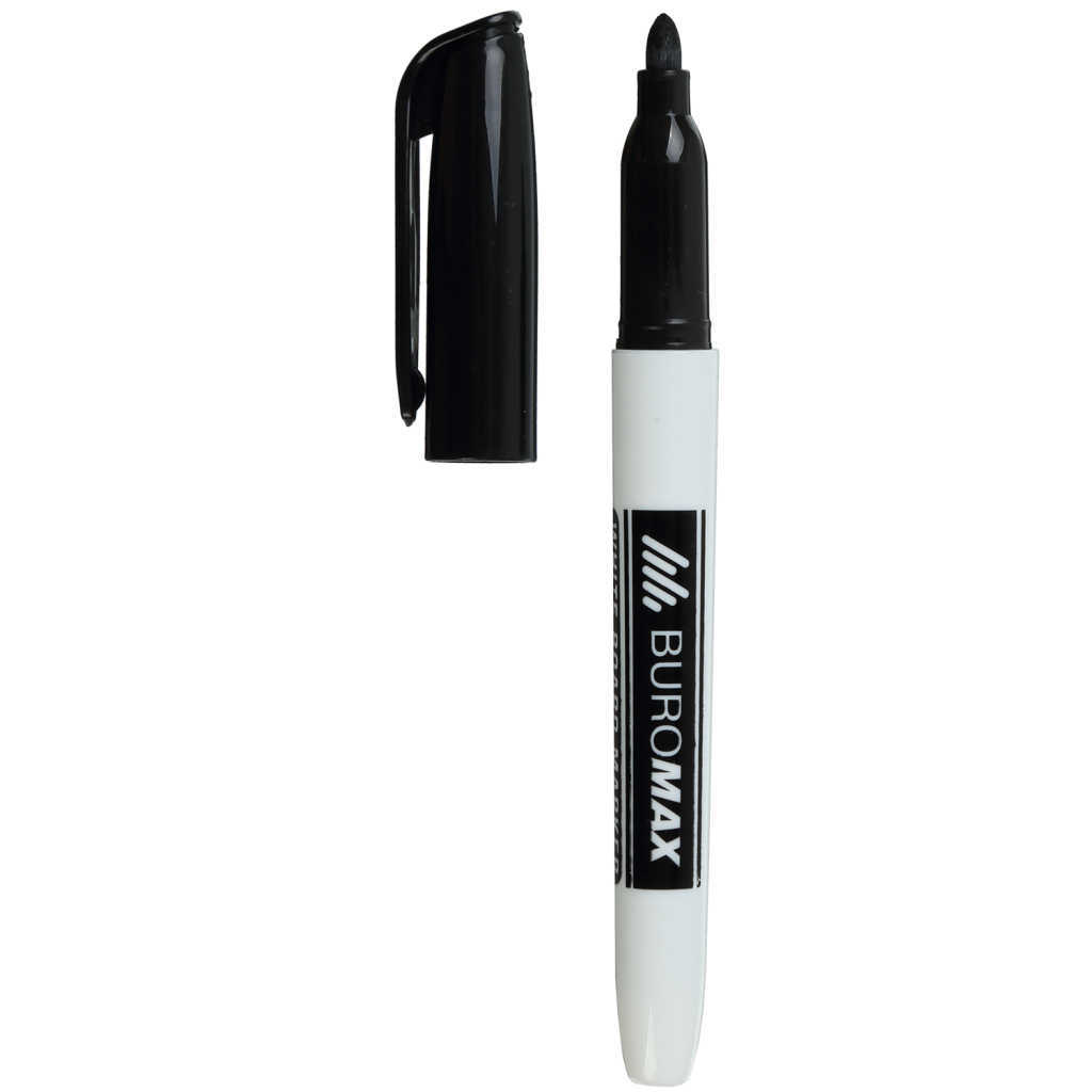 Маркер Buromax для магнітних дошок, чорний, JOBMAX, 2-4 мм, спиртова основа (BM.8802-01) Маркер Buromax для магнітних дошок, чорний, JOBMAX, 2-4 мм, спиртова основа (BM.8802-01)