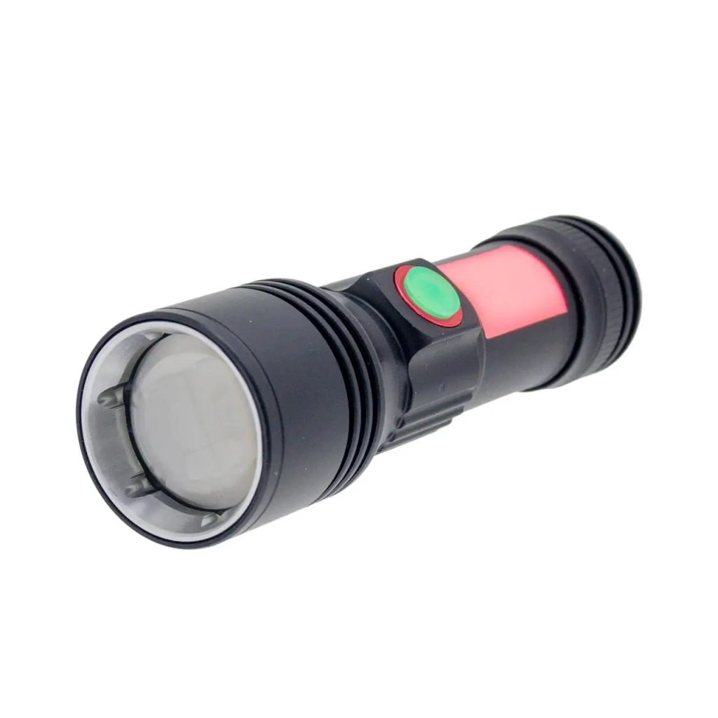 Ліхтар Quantum Adept 10W LED zoom +COB з USB+ Li-ion18650/2600mAh (QM-FL1031-18650/2600) - фото 1