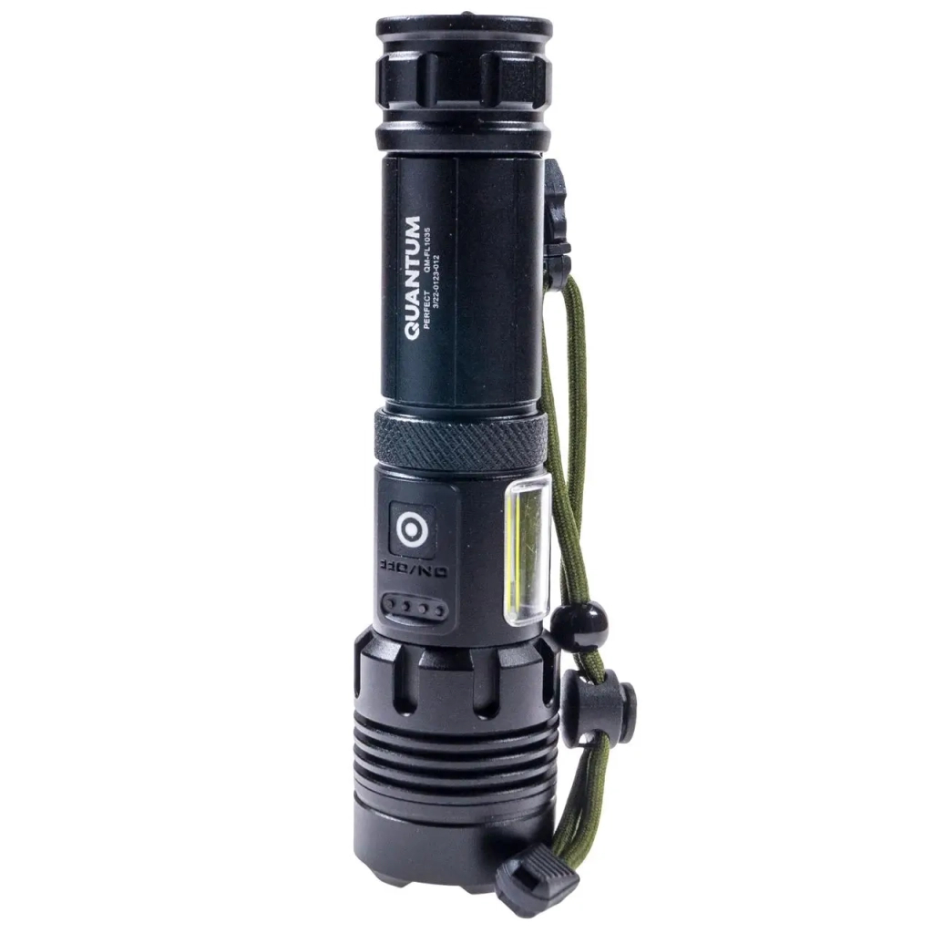 Ліхтар Quantum Perfect 5WLED zoom+3WCOB з функ Power Bank Li-ion26650/4500mAh (QM-FL1035-СB) - фото 2 Ліхтар Quantum Perfect 5WLED zoom+3WCOB з функ Power Bank Li-ion26650/4500mAh (QM-FL1035-СB) - фото 2