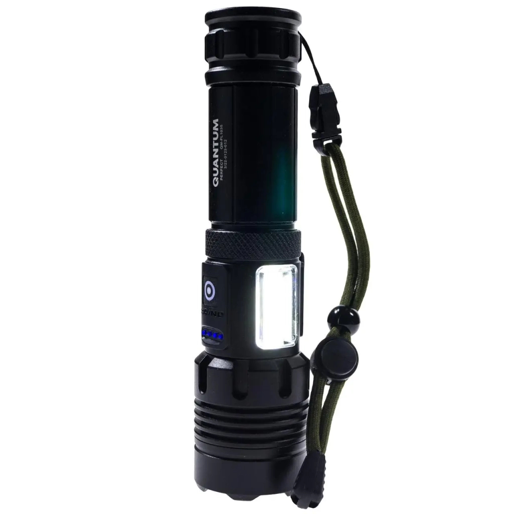 Ліхтар Quantum Perfect 5WLED zoom+3WCOB з функ Power Bank Li-ion26650/4500mAh (QM-FL1035-СB) - фото 3 Ліхтар Quantum Perfect 5WLED zoom+3WCOB з функ Power Bank Li-ion26650/4500mAh (QM-FL1035-СB) - фото 3
