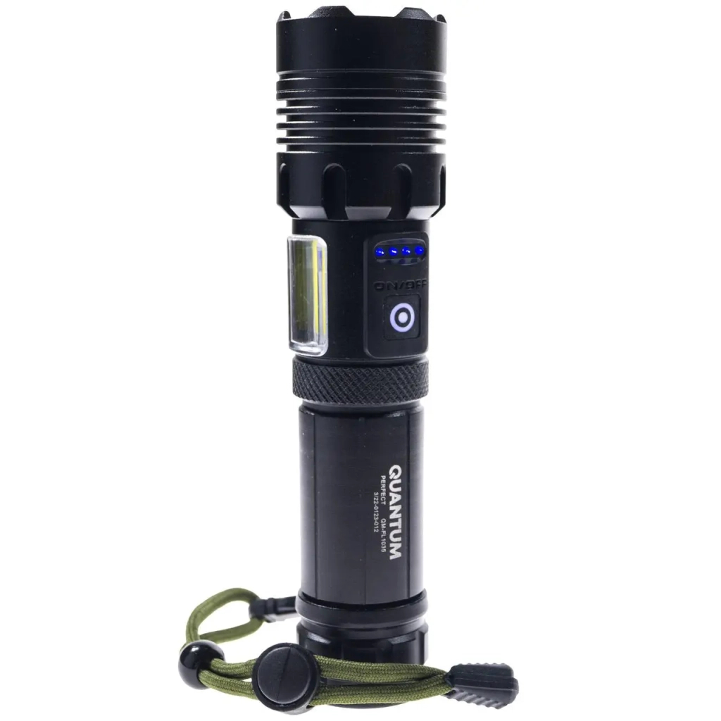 Ліхтар Quantum Perfect 5WLED zoom+3WCOB з функ Power Bank Li-ion26650/4500mAh (QM-FL1035-СB) - фото 6 Ліхтар Quantum Perfect 5WLED zoom+3WCOB з функ Power Bank Li-ion26650/4500mAh (QM-FL1035-СB) - фото 6