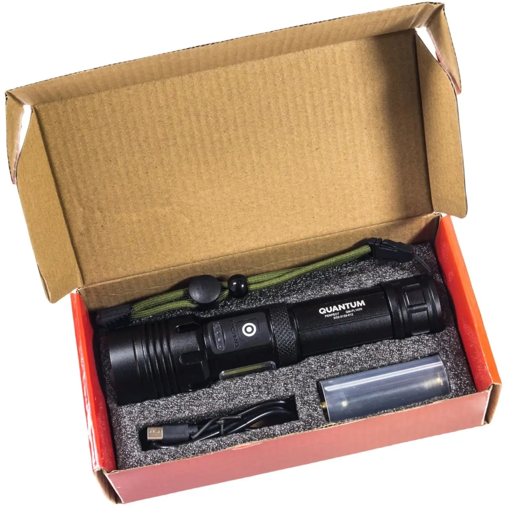 Ліхтар Quantum Perfect 5WLED zoom+3WCOB з функ Power Bank Li-ion26650/4500mAh (QM-FL1035-СB) - фото 9 Ліхтар Quantum Perfect 5WLED zoom+3WCOB з функ Power Bank Li-ion26650/4500mAh (QM-FL1035-СB) - фото 9