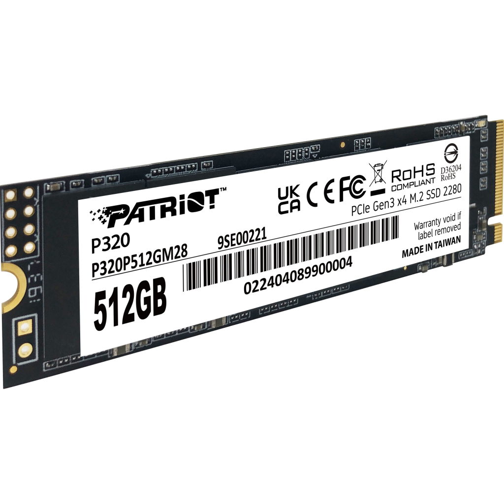 Накопичувач SSD M.2 2280 512GB Patriot (P320P512GM28) - фото 2 Накопичувач SSD M.2 2280 512GB Patriot (P320P512GM28) - фото 2