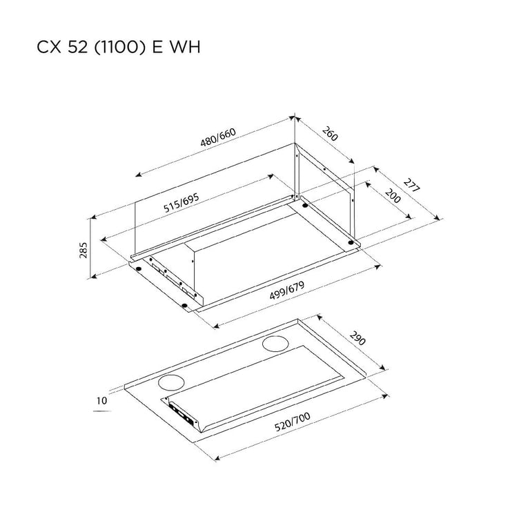 Витяжка кухонна Pyramida CX 52 (1100) E WH - фото 6