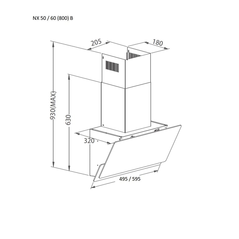 Витяжка кухонна Pyramida NX 60 (800) B GBL - фото 8