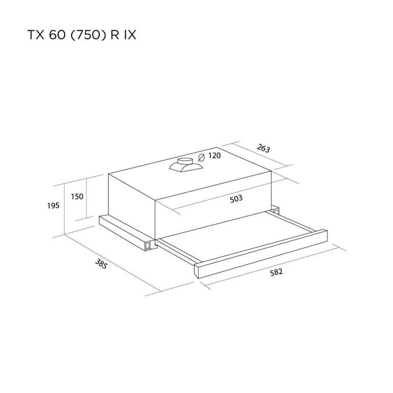 Витяжка кухонна Pyramida TX 60 (750) R IX - фото 4