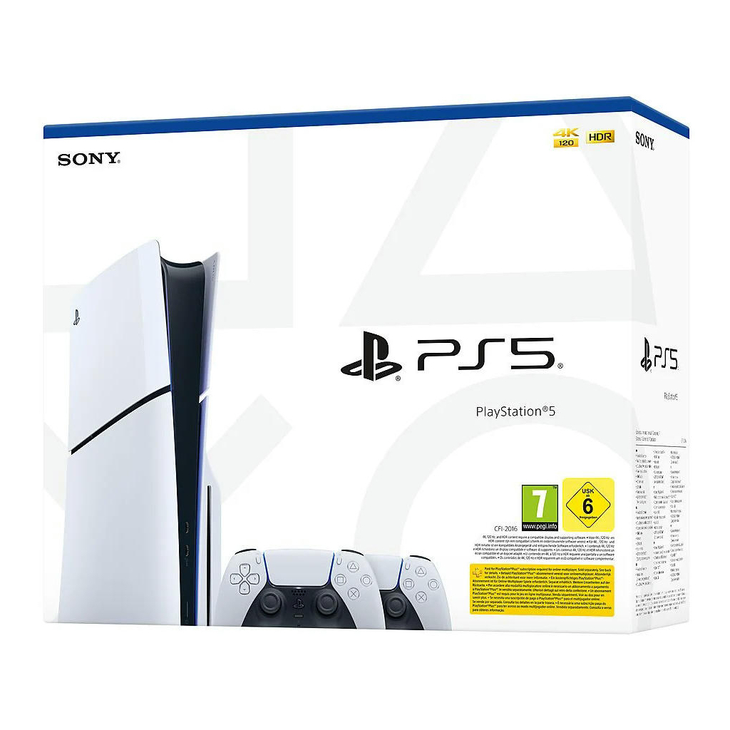 Ігрова консоль Sony Playstation 5 Slim (2 геймпада Dualsense) Blu-Ray (1000042053 / 1000050030) - фото 4 Ігрова консоль Sony Playstation 5 Slim (2 геймпада Dualsense) Blu-Ray (1000042053 / 1000050030) - фото 4