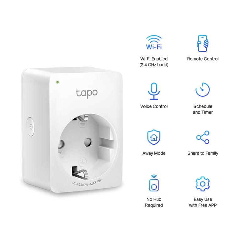 Розумна розетка TP-Link TAPO P100 (TAPO-P100) - фото 3