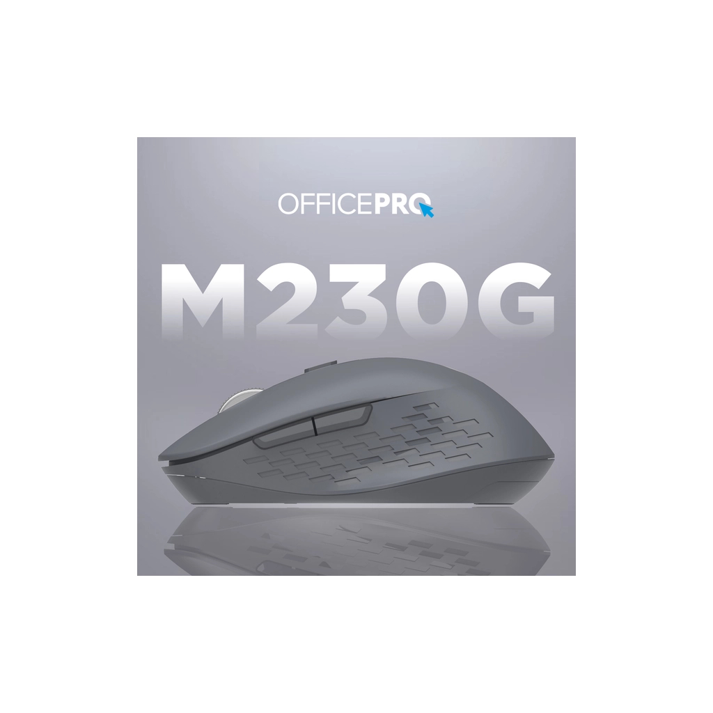 Мишка OfficePro M230G Silent Click Wireless/Bluetooth Gray (M230G) - фото 6 Мишка OfficePro M230G Silent Click Wireless/Bluetooth Gray (M230G) - фото 6