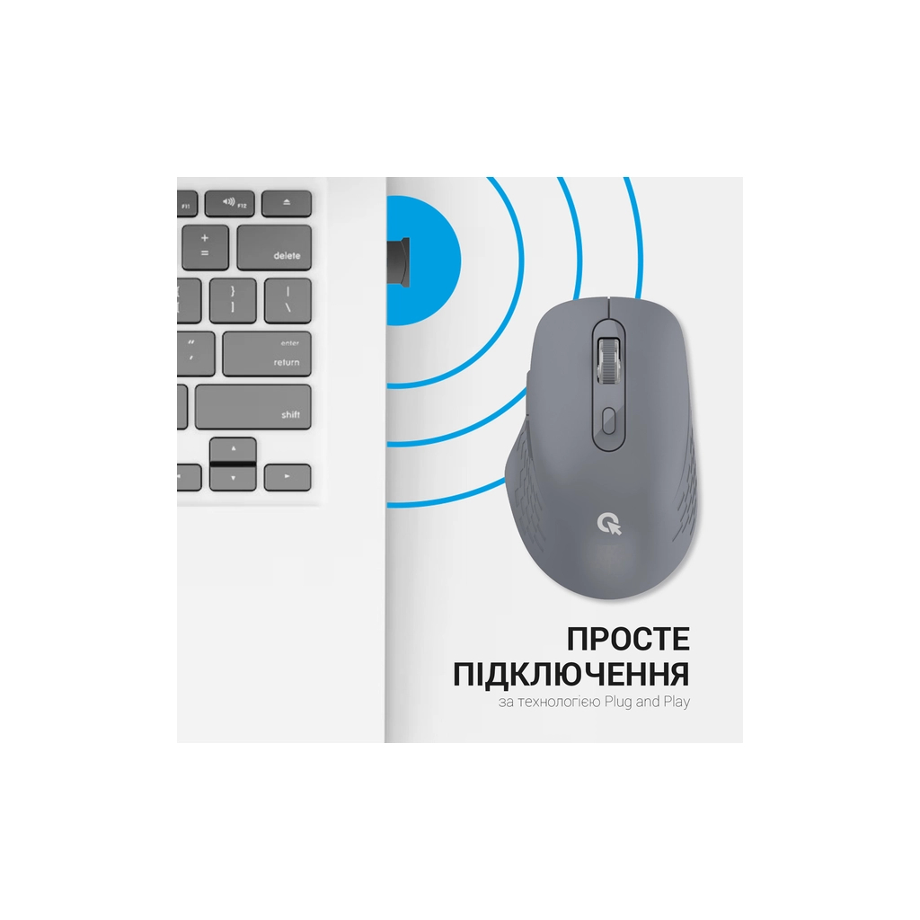 Мишка OfficePro M230G Silent Click Wireless/Bluetooth Gray (M230G) - фото 9 Мишка OfficePro M230G Silent Click Wireless/Bluetooth Gray (M230G) - фото 9