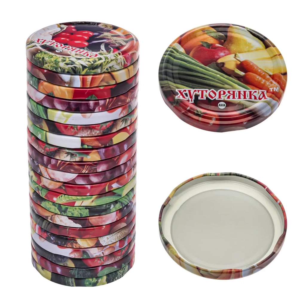 Кришка для банки Хуторянка Еліт євро Твіст Офф 20 шт (Еліт закаточна євро Твіст Офф 20 шт) Кришка для банки Хуторянка Еліт євро Твіст Офф 20 шт (Еліт закаточна євро Твіст Офф 20 шт)