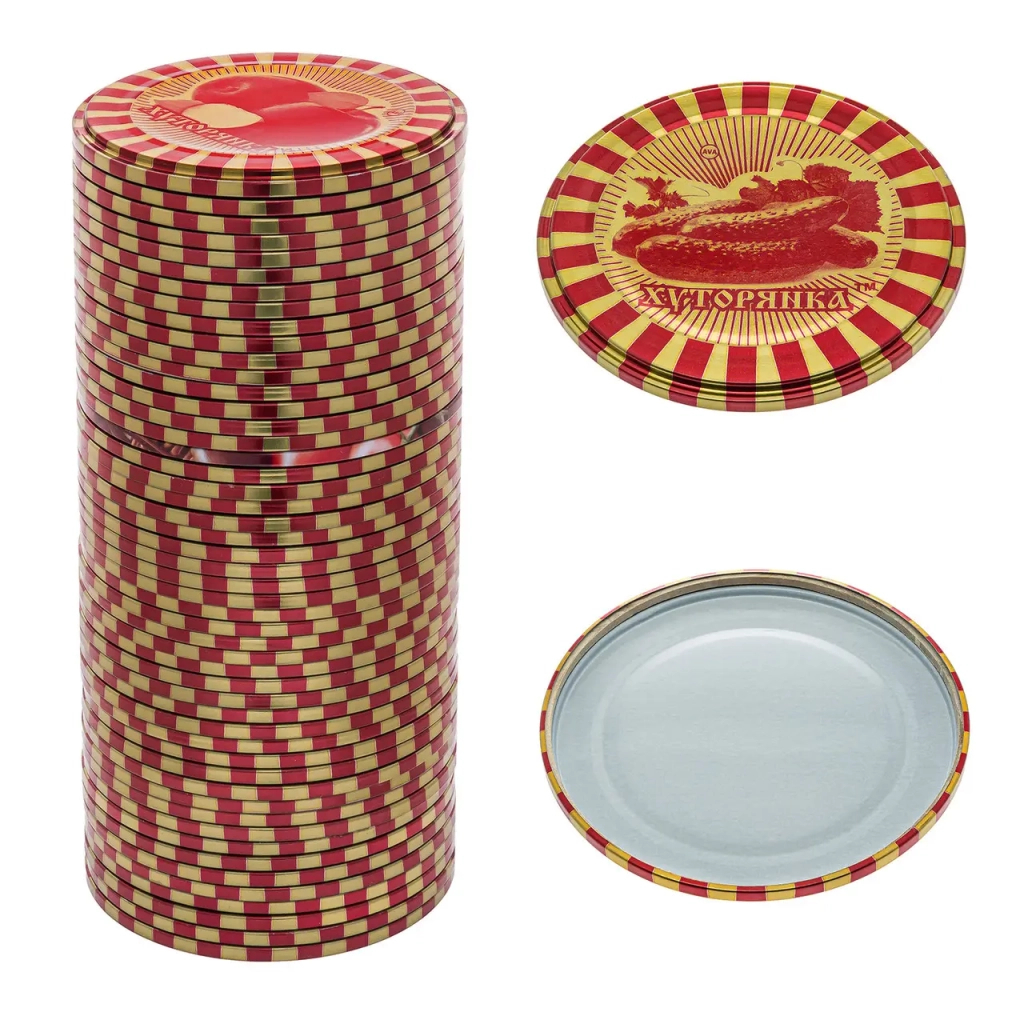 Кришка для банки Хуторянка закаточна 50 шт - фото 1 Кришка для банки Хуторянка закаточна 50 шт - фото 1