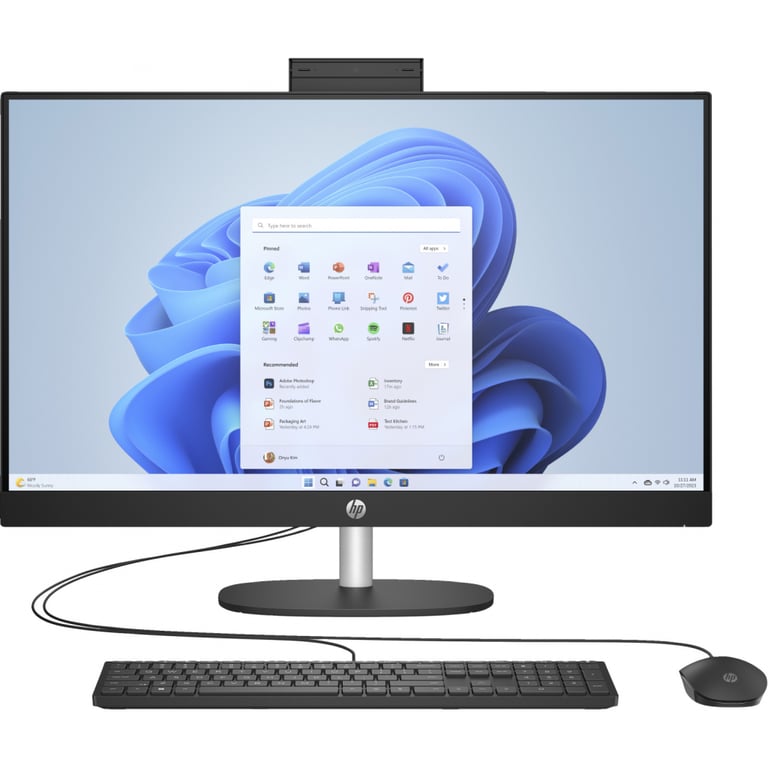 Комп'ютер HP 27-cr0030ua AiO / Ryzen7 7730U, 16, 512, WiFi, Cam, K&M (A1QY0EA) - фото 1