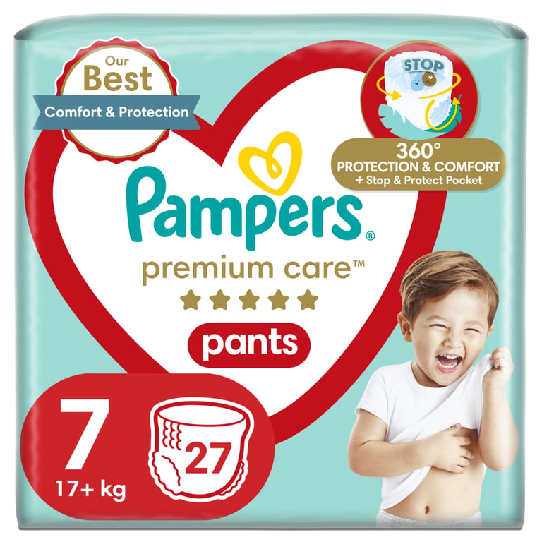 Підгузки Pampers Premium Care Pants Трусики Розмір 7 (17+ кг) 27 шт. (8006540807026) - фото 1