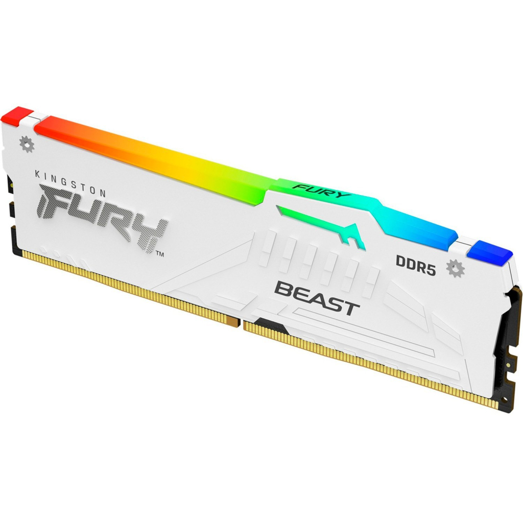 Модуль пам'яті для комп'ютера DDR5 32GB 6000 MHz Beast White RGB EXPO Kingston Fury (ex.HyperX) (KF560C30BWEA-32) - фото 2 Модуль пам'яті для комп'ютера DDR5 32GB 6000 MHz Beast White RGB EXPO Kingston Fury (ex.HyperX) (KF560C30BWEA-32) - фото 2