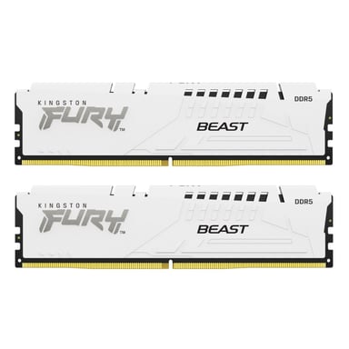Модуль пам'яті для комп'ютера DDR5 32GB (2x16GB) 6400 MHz Beast White EXPO Kingston Fury (ex.HyperX) (KF564C32BWEK2-32) - фото 1
