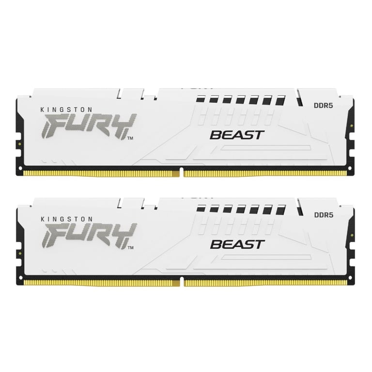 Модуль пам'яті для комп'ютера DDR5 32GB (2x16GB) 6400 MHz Beast White EXPO Kingston Fury (ex.HyperX) (KF564C32BWEK2-32) - фото 1