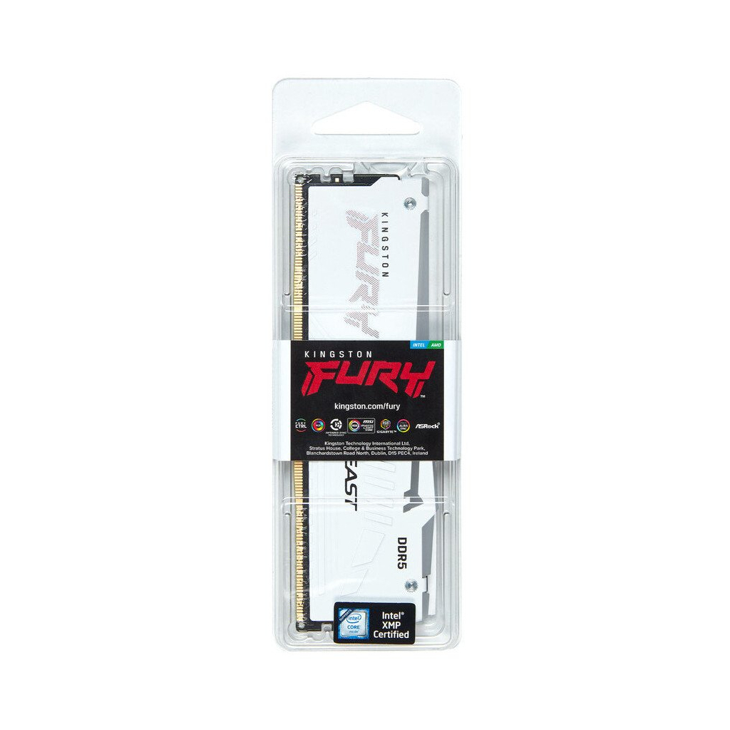 Модуль пам'яті для комп'ютера DDR5 32GB 6400 MHz Beast White RGB XMP Kingston Fury (ex.HyperX) (KF564C32BWA-32) - фото 4 Модуль пам'яті для комп'ютера DDR5 32GB 6400 MHz Beast White RGB XMP Kingston Fury (ex.HyperX) (KF564C32BWA-32) - фото 4