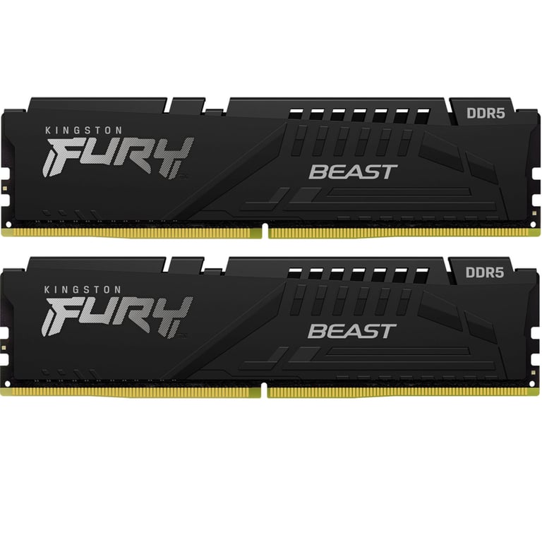 Модуль пам'яті для комп'ютера DDR5 64GB (2x32GB) 6000 MHz Beast Black EXPO Kingston Fury (ex.HyperX) (KF560C30BBEK2-64) - фото 1