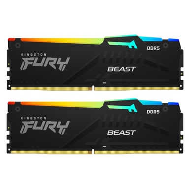 Модуль пам'яті для комп'ютера DDR5 64GB (2x32GB) 6400 MHz Beast RGB EXPO Kingston Fury (ex.HyperX) (KF564C32BBEAK2-64) - фото 1