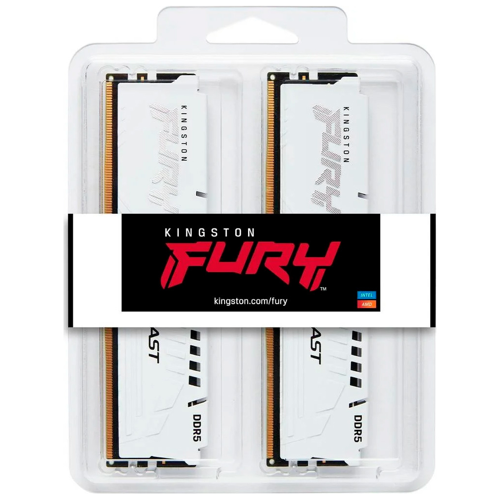 Модуль пам'яті для комп'ютера DDR5 64GB (2x32GB) 6400 MHz Beast White XMP Kingston Fury (ex.HyperX) (KF564C32BWK2-64) - фото 5 Модуль пам'яті для комп'ютера DDR5 64GB (2x32GB) 6400 MHz Beast White XMP Kingston Fury (ex.HyperX) (KF564C32BWK2-64) - фото 5
