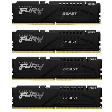 Модуль пам%27яті для комп%27ютера DDR5 128GB (4x32GB) 5600 MHz Beast Black XMP Kingston Fury (ex.HyperX) (KF556C40BBK4-128)