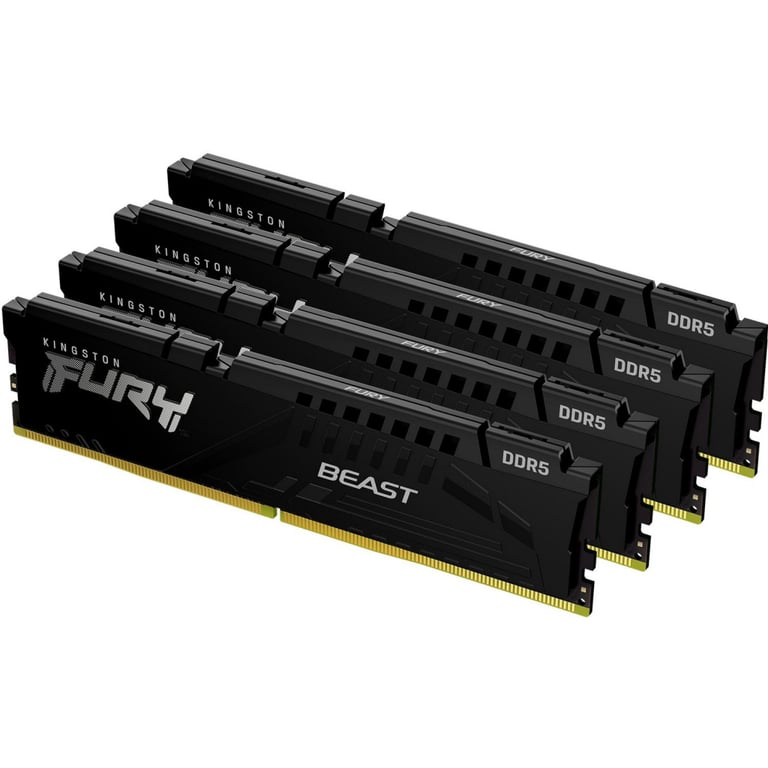 Модуль пам'яті для комп'ютера DDR5 128GB (4x32GB) 5600 MHz Beast Black XMP Kingston Fury (ex.HyperX) (KF556C40BBK4-128) - фото 2