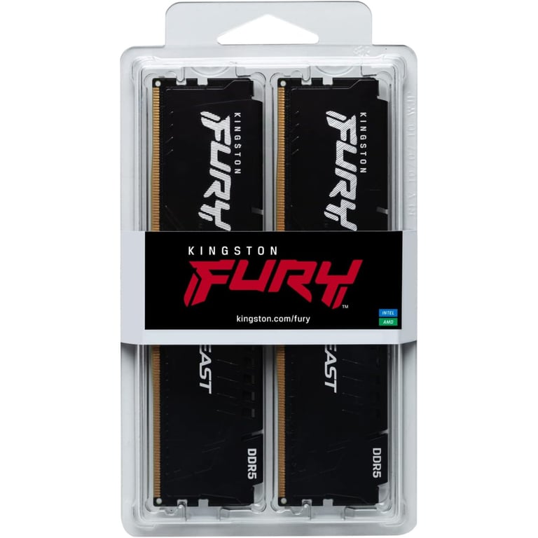 Модуль пам'яті для комп'ютера DDR5 128GB (4x32GB) 5600 MHz Beast Black XMP Kingston Fury (ex.HyperX) (KF556C40BBK4-128) - фото 5