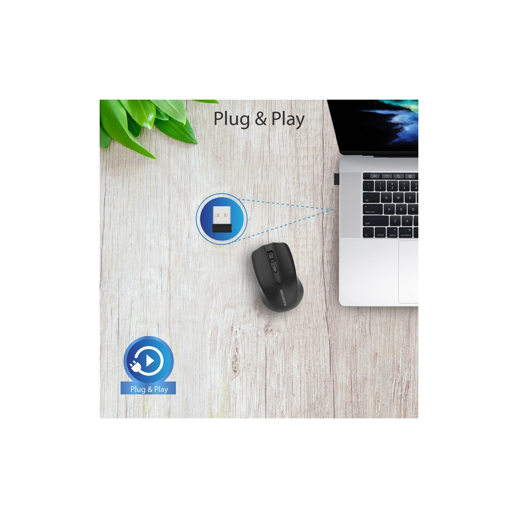 Мишка Promate Clix-8 Wireless Black (clix-8.black) - фото 5 Мишка Promate Clix-8 Wireless Black (clix-8.black) - фото 5