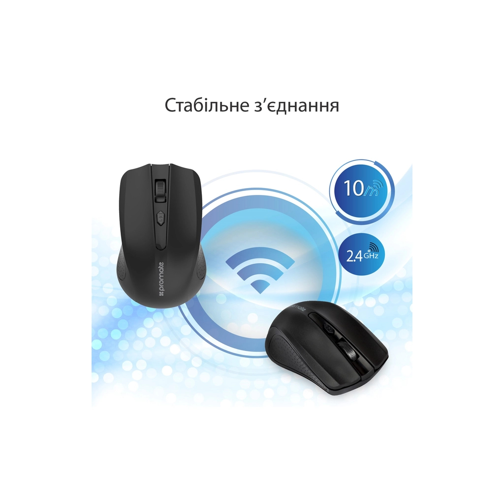Мишка Promate Clix-8 Wireless Black (clix-8.black) - фото 6 Мишка Promate Clix-8 Wireless Black (clix-8.black) - фото 6