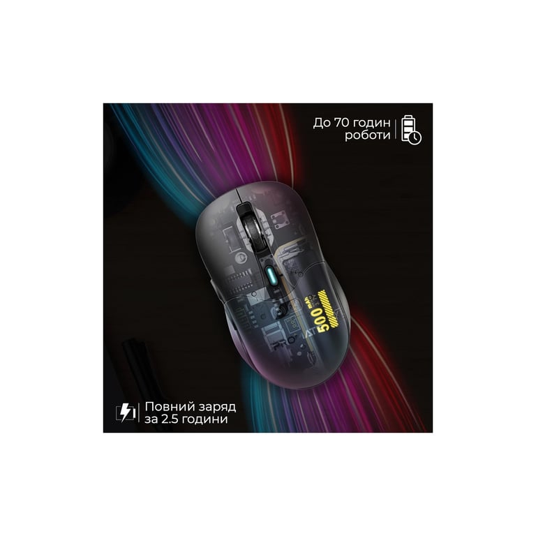 Мишка Promate Samo Wireless/Bluetooth Black (samo.black) - фото 7
