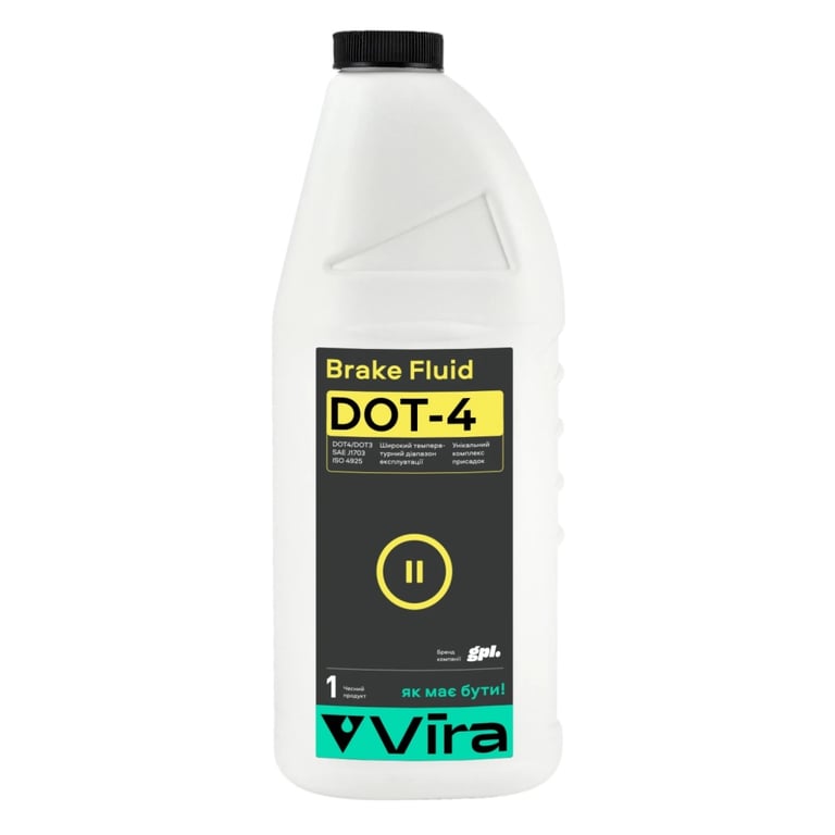 Гальмівна рідина VIRA Brake Fluid DOT-4 1 л (VI1002) - фото 1