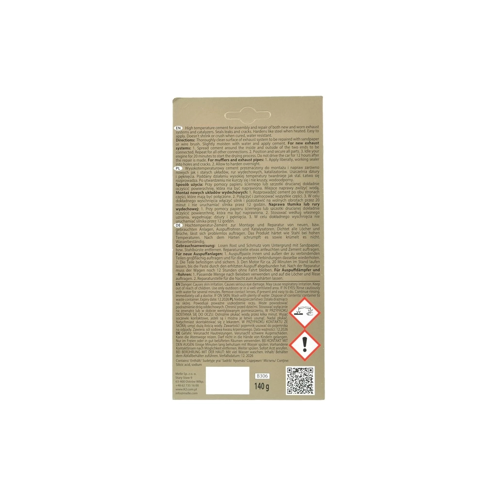 Герметик автомобільний K2 Bond Mefix 140 г (B306) - фото 2 Герметик автомобільний K2 Bond Mefix 140 г (B306) - фото 2