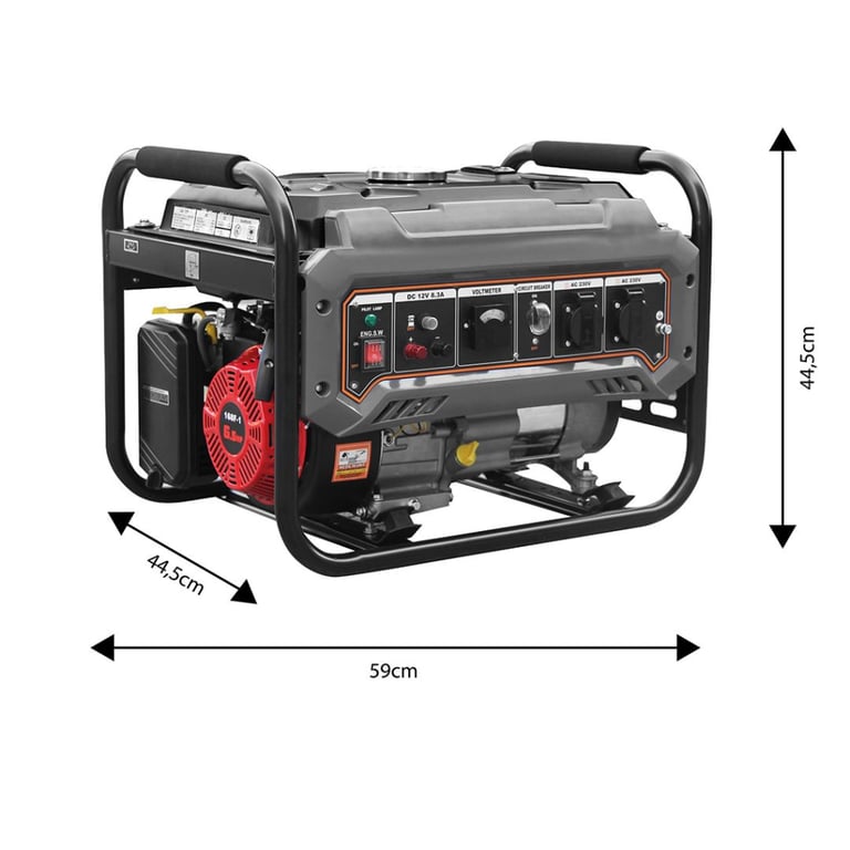 Генератор Graphite 230V (1 фаза), 2/2.2kW, ручний старт, AVR, 40кг (58G904) - фото 5