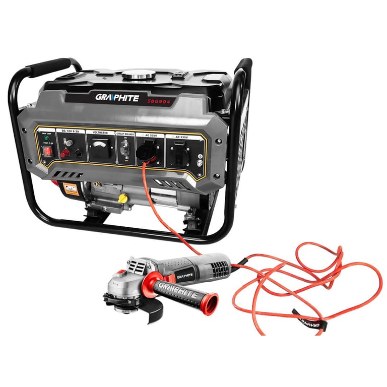 Генератор Graphite 230V (1 фаза), 2/2.2kW, ручний старт, AVR, 40кг (58G904) - фото 7