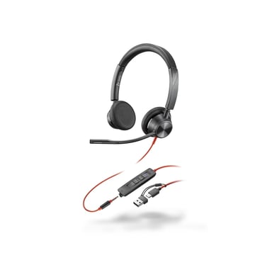 Навушники Poly Poly Blackwire 3325-M USB-A/USB-C Black (8X222AA) - фото 1
