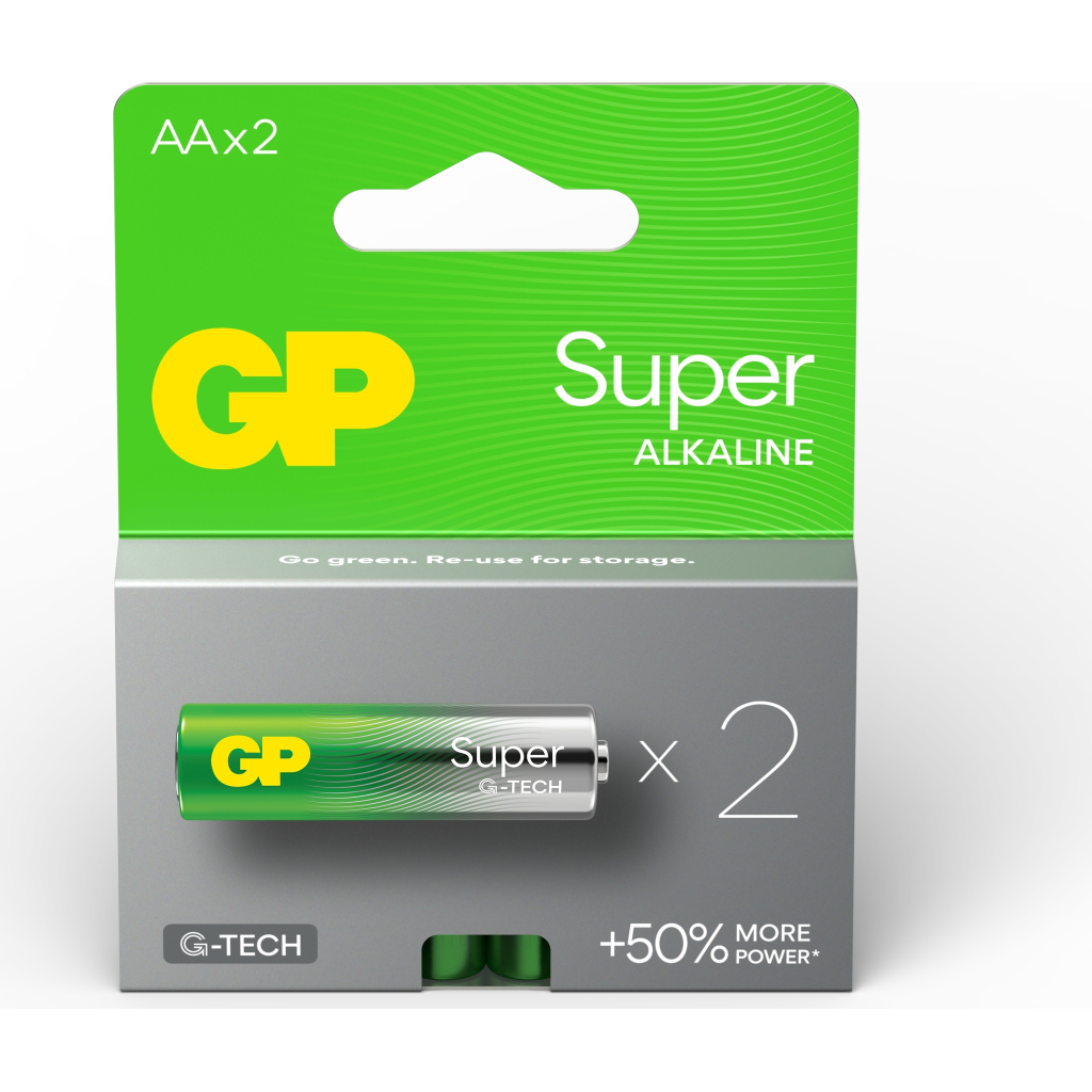 Батарейка Gp AA LR6 Super Alcaline * 2 (15A21-SB2 / 4891199216732) - фото 2 Батарейка Gp AA LR6 Super Alcaline * 2 (15A21-SB2 / 4891199216732) - фото 2