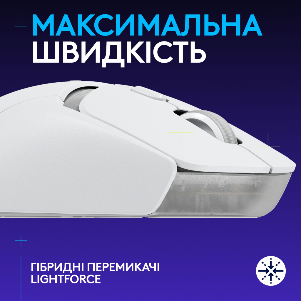 Мишка Logitech G309 Lightspeed Wireless/Bluetooth White (910-007207) - фото 2 Мишка Logitech G309 Lightspeed Wireless/Bluetooth White (910-007207) - фото 2