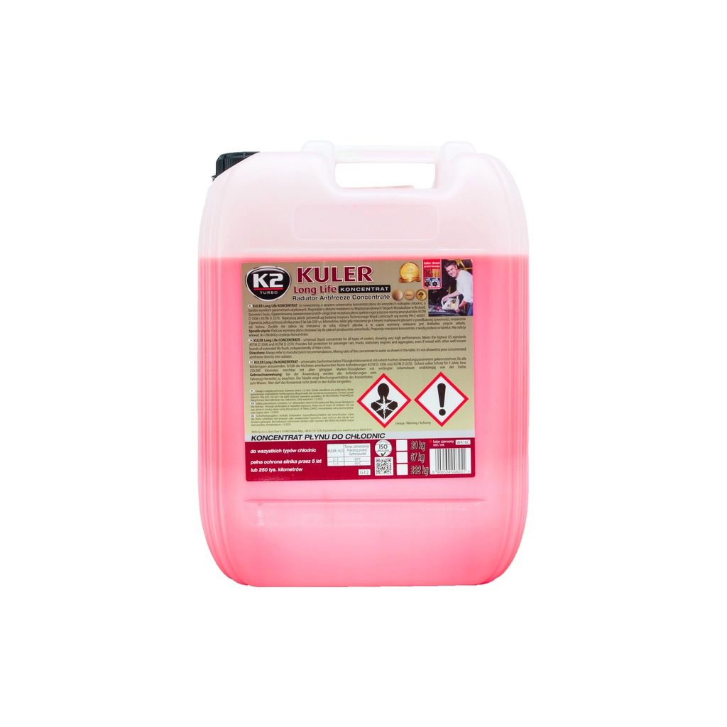 Антифриз K2 Kuler Long Life G12 червона концентрат 23 кг (W416C) - фото 1 Антифриз K2 Kuler Long Life G12 червона концентрат 23 кг (W416C) - фото 1