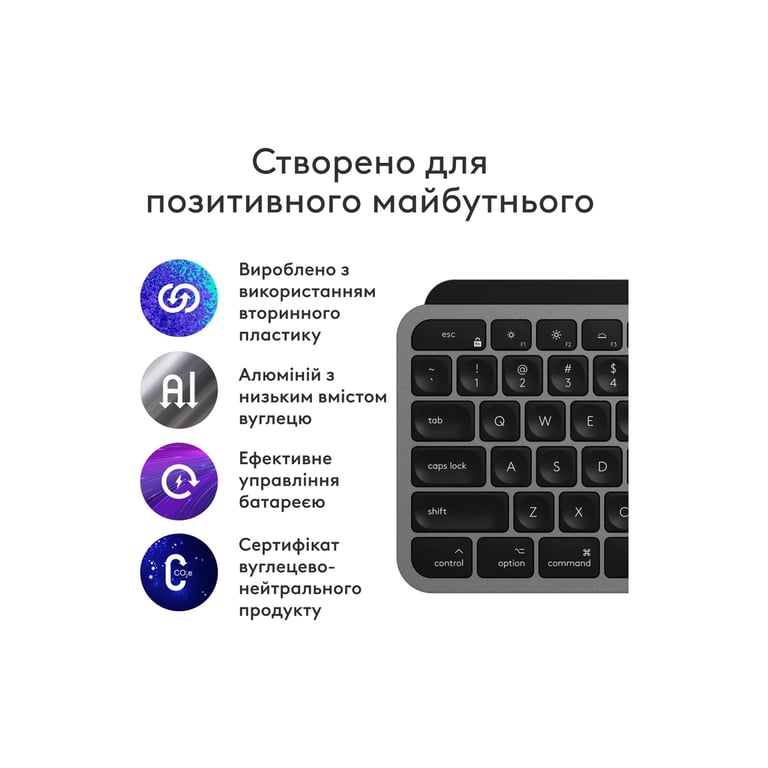 Комплект Logitech MX Keys S Combo для MAC Bluetooth/Wireles UA Space Grey (920-012845) - фото 2