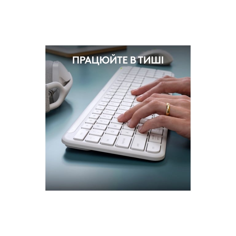 Комплект Logitech MK950 Bluetooth/Wireles UA Off-White (920-012491) - фото 5