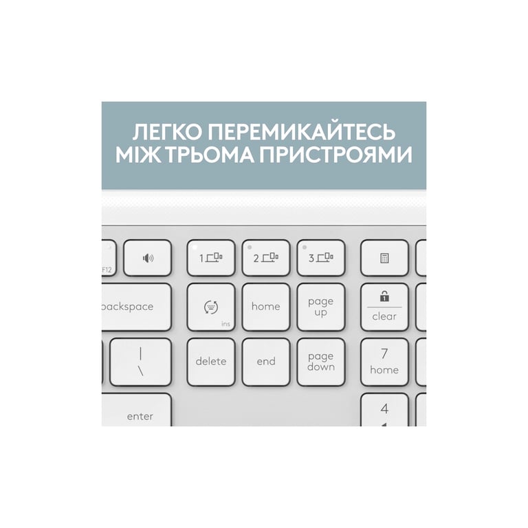 Комплект Logitech MK950 Bluetooth/Wireles UA Off-White (920-012491) - фото 6