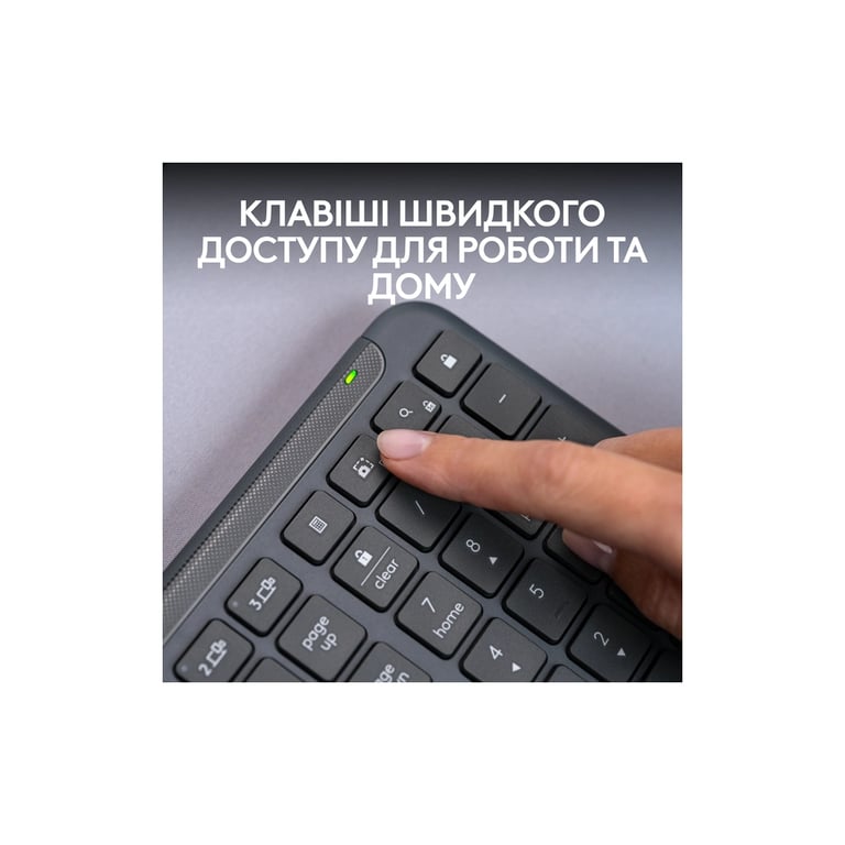 Клавіатура Logitech K950 Bluetooth/Wireless UA Graphite (920-012465) - фото 7