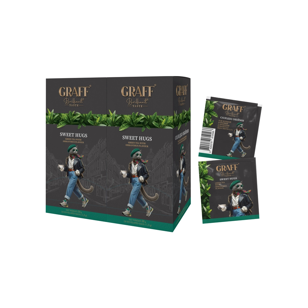 Чай Graff Osmanthus Зелений Байховий 20 пакетиків х 1.5 г (4820279610559) Чай Graff Osmanthus Зелений Байховий 20 пакетиків х 1.5 г (4820279610559)