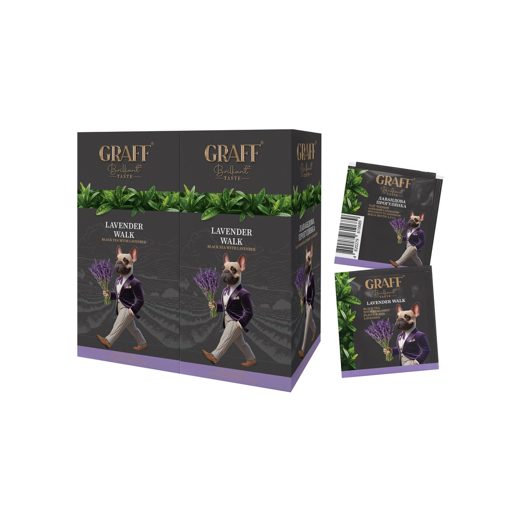 Чай Graff Lavender Walk Чорний 20 пакетиків х 1.5 г (4820279610658) Чай Graff Lavender Walk Чорний 20 пакетиків х 1.5 г (4820279610658)