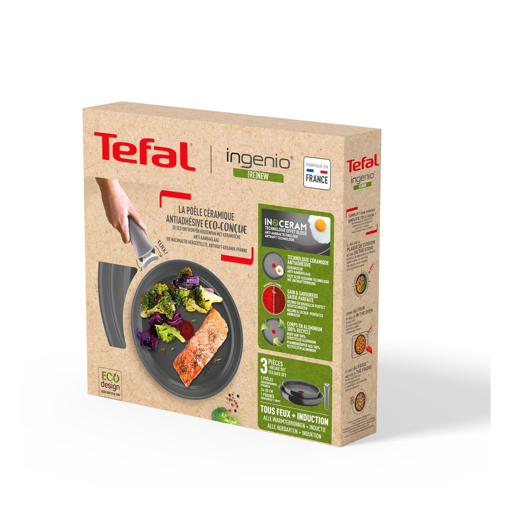 Набір посуду Tefal Ingenio Renew 3 предмета (L2609502) - фото 4 Набір посуду Tefal Ingenio Renew 3 предмета (L2609502) - фото 4