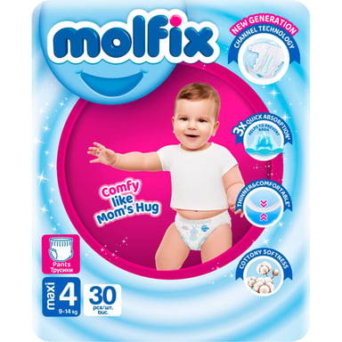 Підгузки Molfix Трусики 4 maxi 9-14 кг 30 шт (8690536842629) - фото 1