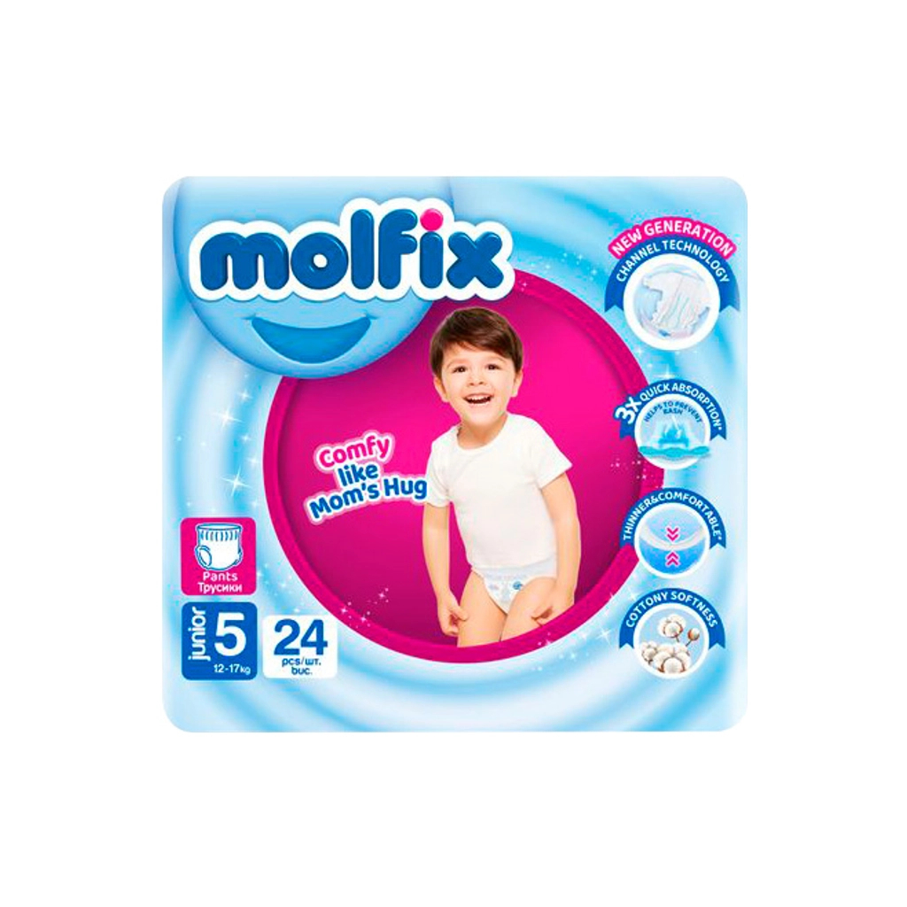 Підгузки Molfix Трусики 5 junior 12-17 кг 24 шт (8690536842636) - фото 1