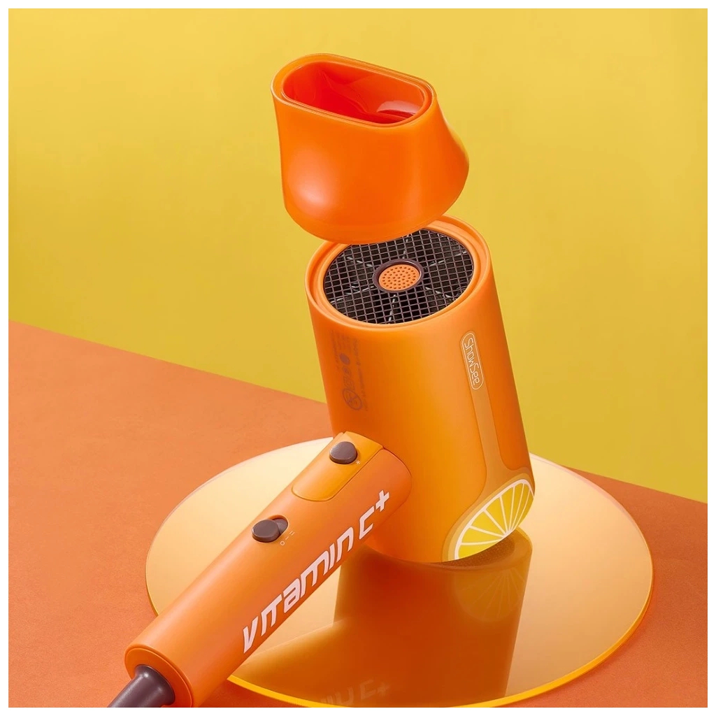 Фен Xiaomi ShowSee Electric Hair Dryer Vitamin C+ VC100-A Orange (Ф28399) - фото 3 Фен Xiaomi ShowSee Electric Hair Dryer Vitamin C+ VC100-A Orange (Ф28399) - фото 3